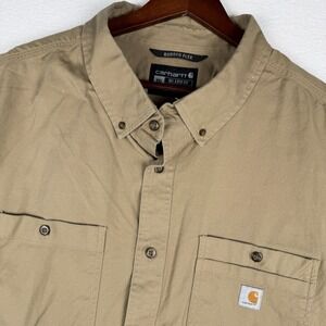 Carhartt Mens 3XL Midweight Canvas Short Sleeve Shirt Workwear 103555